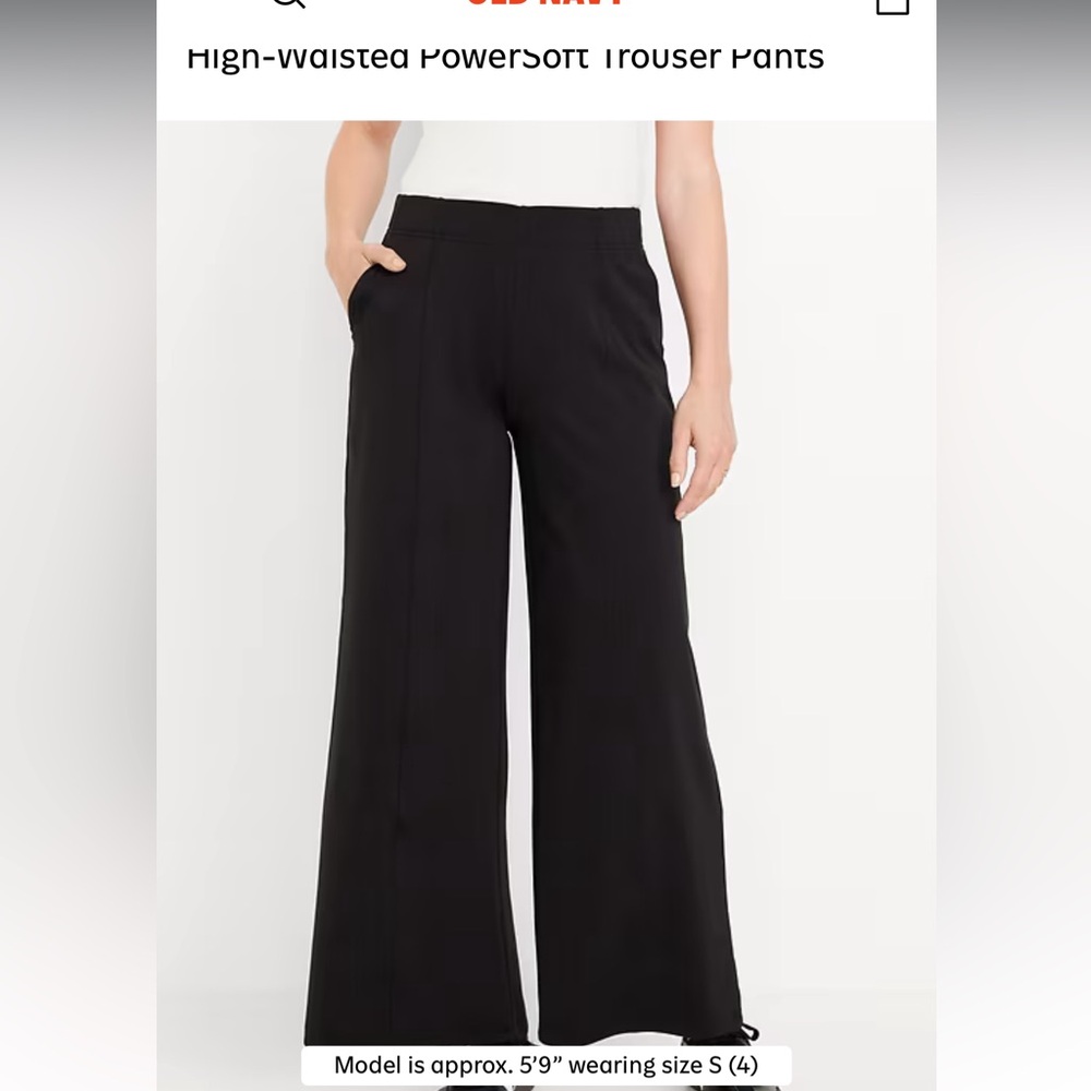 Old Navy Powersoft Black Pants